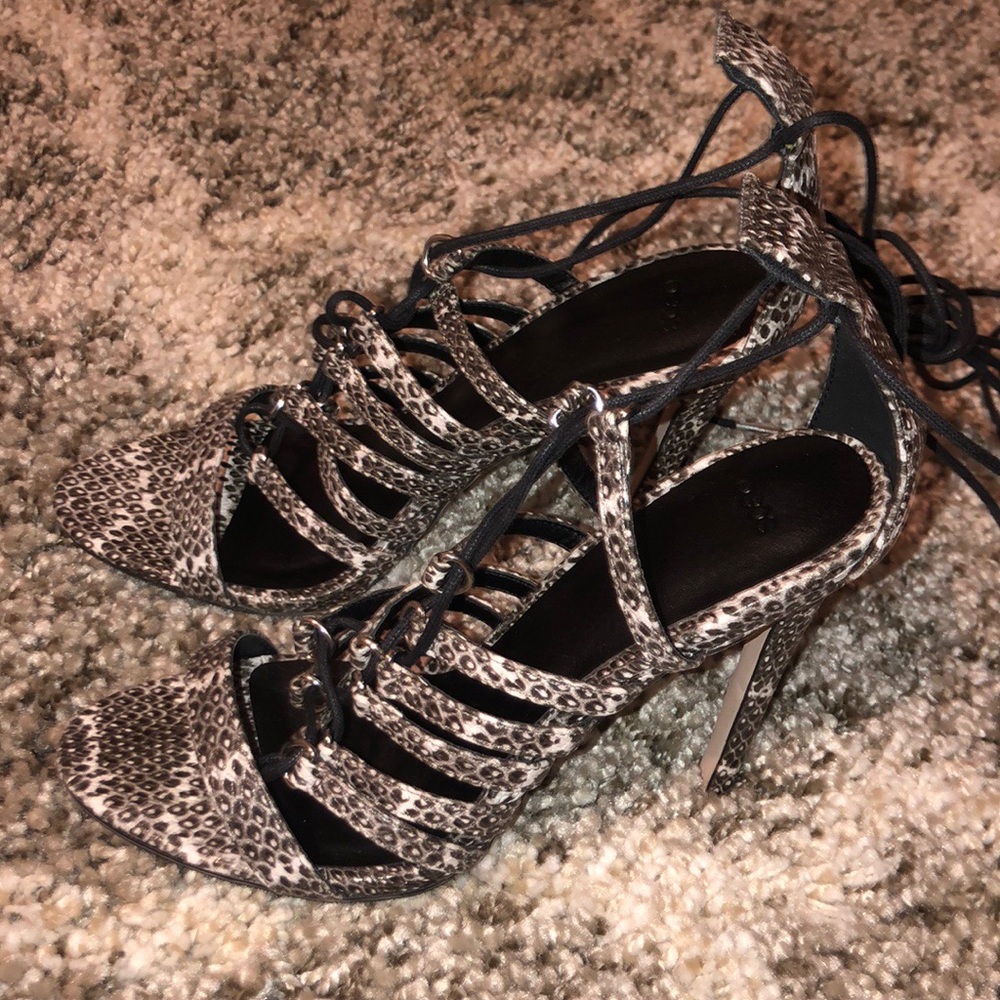 Snake print shoes